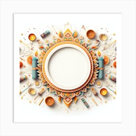 Diwali Greeting Card Art Print