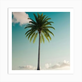 Leonardo Phoenix A Majestic Palm Tree Stands Tall Against A Vi 1 Art Print