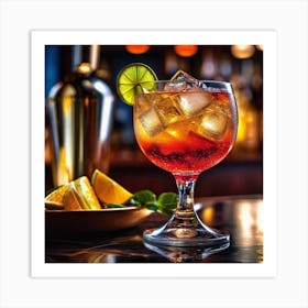 Cocktail On A Bar 3 Art Print