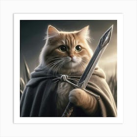 Lord Of The Rings Cat 6 Art Print