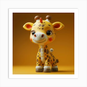 Giraffe Figurine 1 Art Print