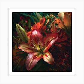 Lily Bouquet Art Print