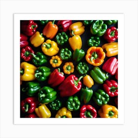 Colorful Peppers 65 Art Print