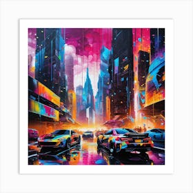 Futuristic Cityscape 129 Art Print