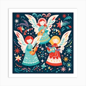 Angels Playing Music Art Print