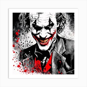 The Joker Portrait Ink Painting (2) Art Print