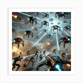 Asterian Drone Swarm Overwhelm Art Print