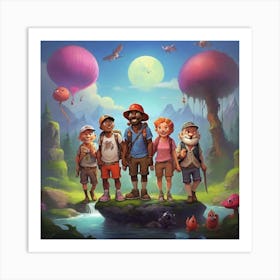 Adventure In The Forest art Art Print