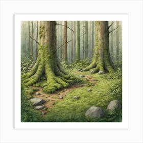 Mossy Forest Art Print