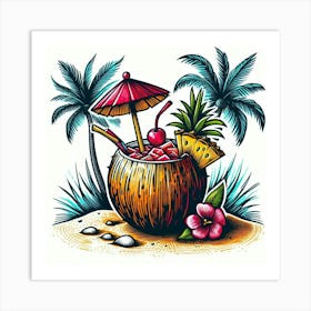 Tropical cocktail 13 Art Print