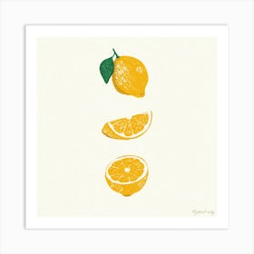 Lemons Square Art Print