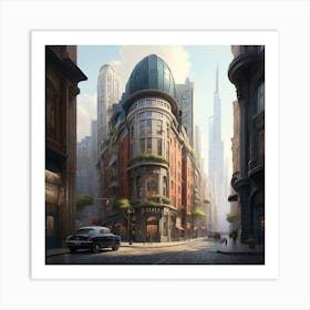 Futuristic Cityscape Art Print