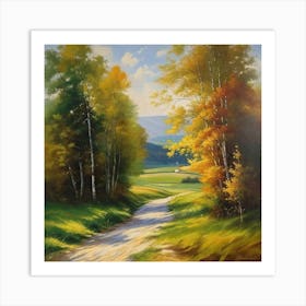 Autumn Road 19 Art Print