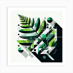 Geometric Art Fern Art Print