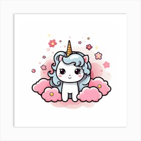 Cute Unicorn 701 Art Print