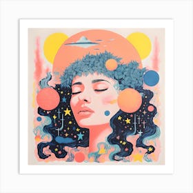 Surreal Abstract Nature Girl Art Print