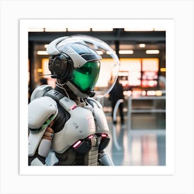 Futuristic Woman In Futuristic Suit 6 Art Print