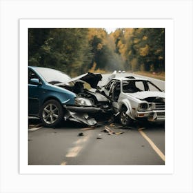 Car Accident Art Print