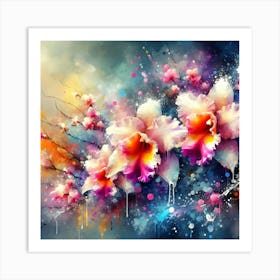 Abstract Of Orchids Art Print