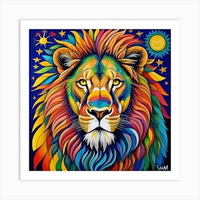 A lion Art Print