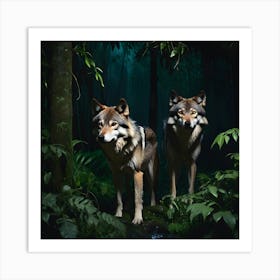 Night Wolves Art Print