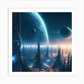 Futuristic City 4 Art Print