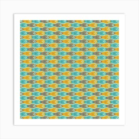 Beach Water Tessellating Fishes In Tropical Breeze Art Print