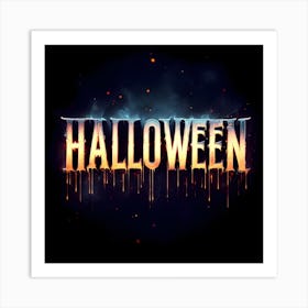 Halloween Text Art Print