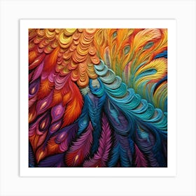 Peacock Feathers 8 Art Print