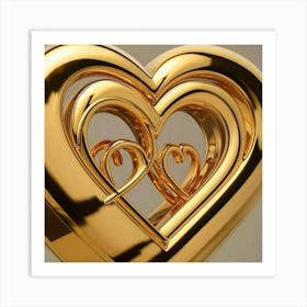 Golden Heart Art Print