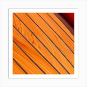 Orange Wood Texture Art Print