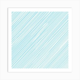 Blue Striped Pattern Art Print