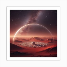 Alien City On Mars Art Print