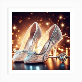 Cinderella Shoes Art Print