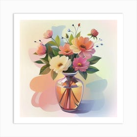 Flowers In A Vase 6 Art Print