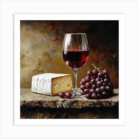 Wine And Cheese Art 3 Art Print