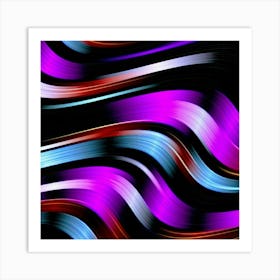 Abstract Wavy Lines 18 Poster