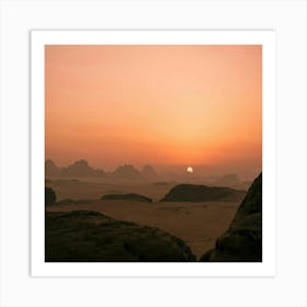 Sunrise In Wadi Rum Art Print