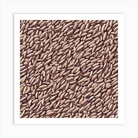 Seamless Pattern Of Seeds Art Print