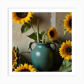 Default Sunflower Still Life Art 2 Art Print