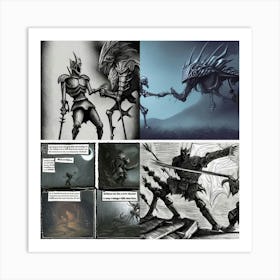 Silver Knight Attack Creature 1 Art Print