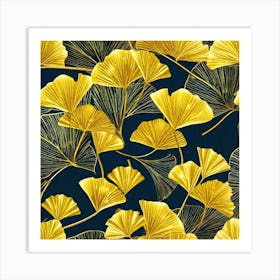 Ginkgo Leaves 35 Art Print