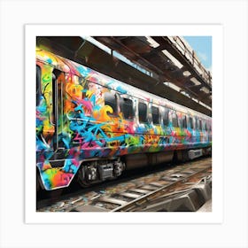 Graffiti Train Art Print