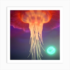 Jellyfish - Jellyfish Stock Videos & Royalty-Free Footage 2 Art Print