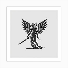 Angel With Sword Art Print