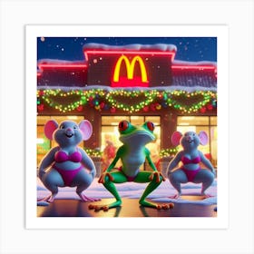 Mcdonald'S Christmas Art Print