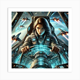 Lysara Stratos Elite Pilot Skills Sci Fi Art Print