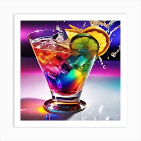 Rainbow Cocktail 4 Art Print