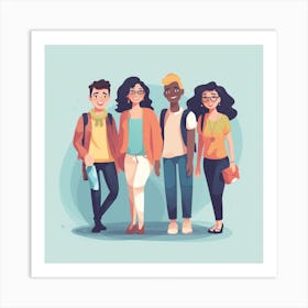 Group Of Friends 1 Art Print