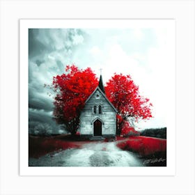 Church Red - Church Untitled Art Print